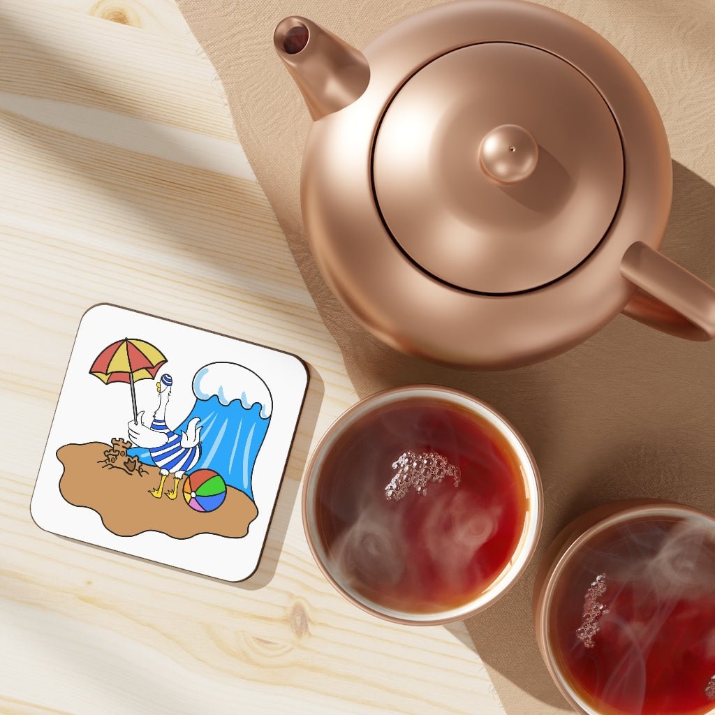 Beach Duck Butt™ Hardboard Back Coaster