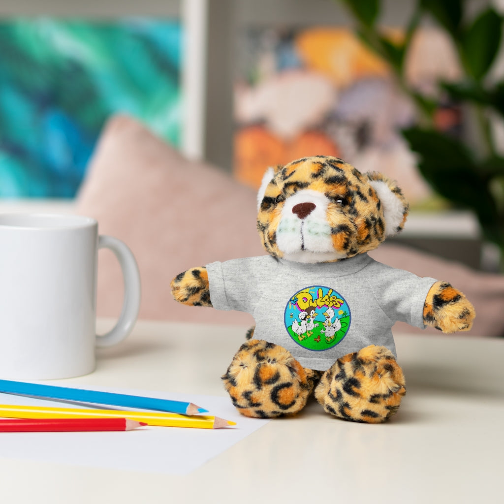 The Duckles™ Merch-Wearing Stuffed Animals with Tee