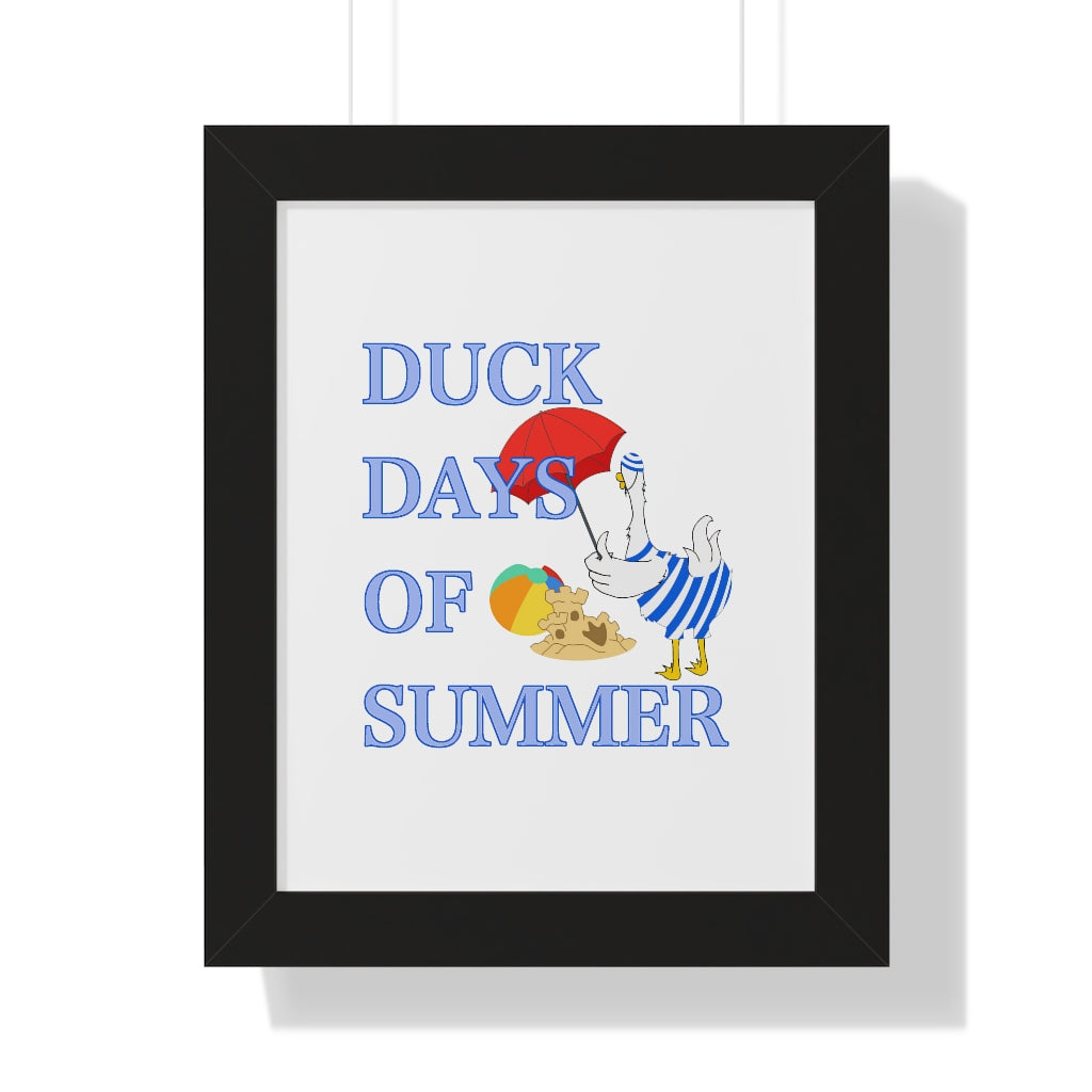 Duck Days of Summer Framed Vertical Poster