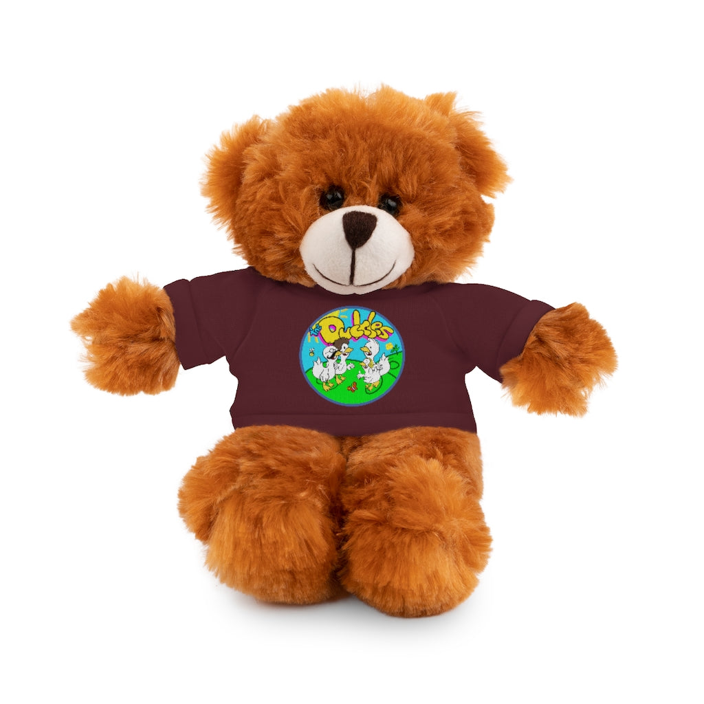 The Duckles™ Merch-Wearing Stuffed Animals with Tee