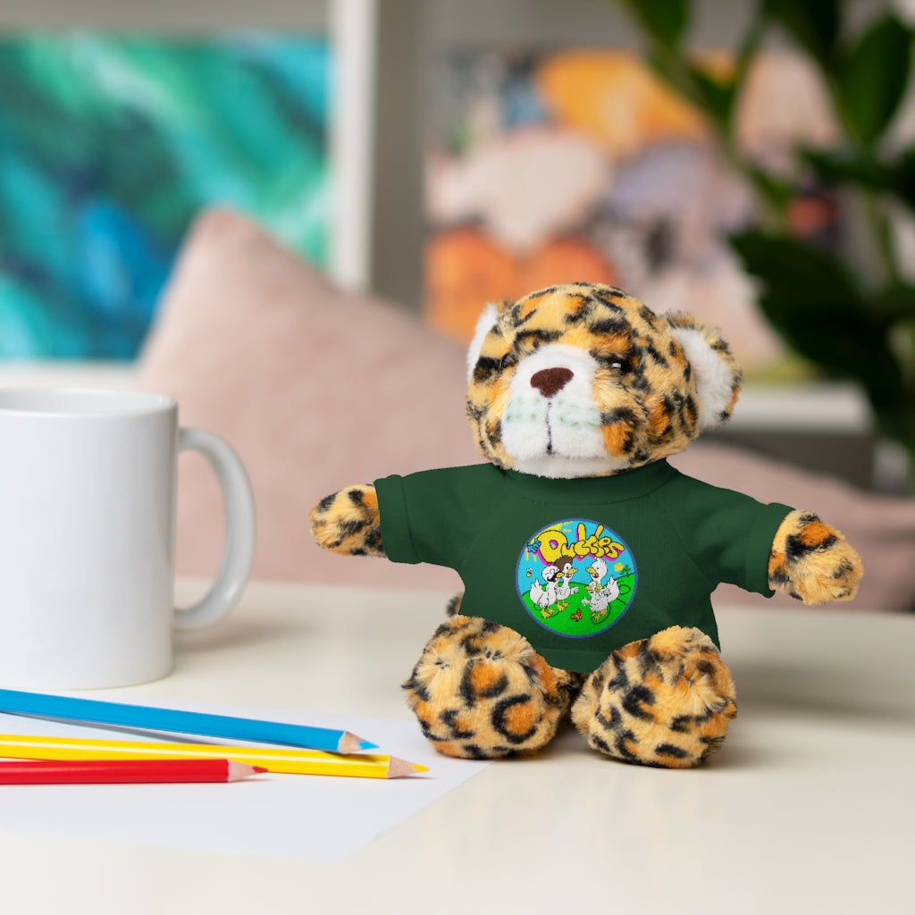 The Duckles™ Merch-Wearing Stuffed Animals with Tee