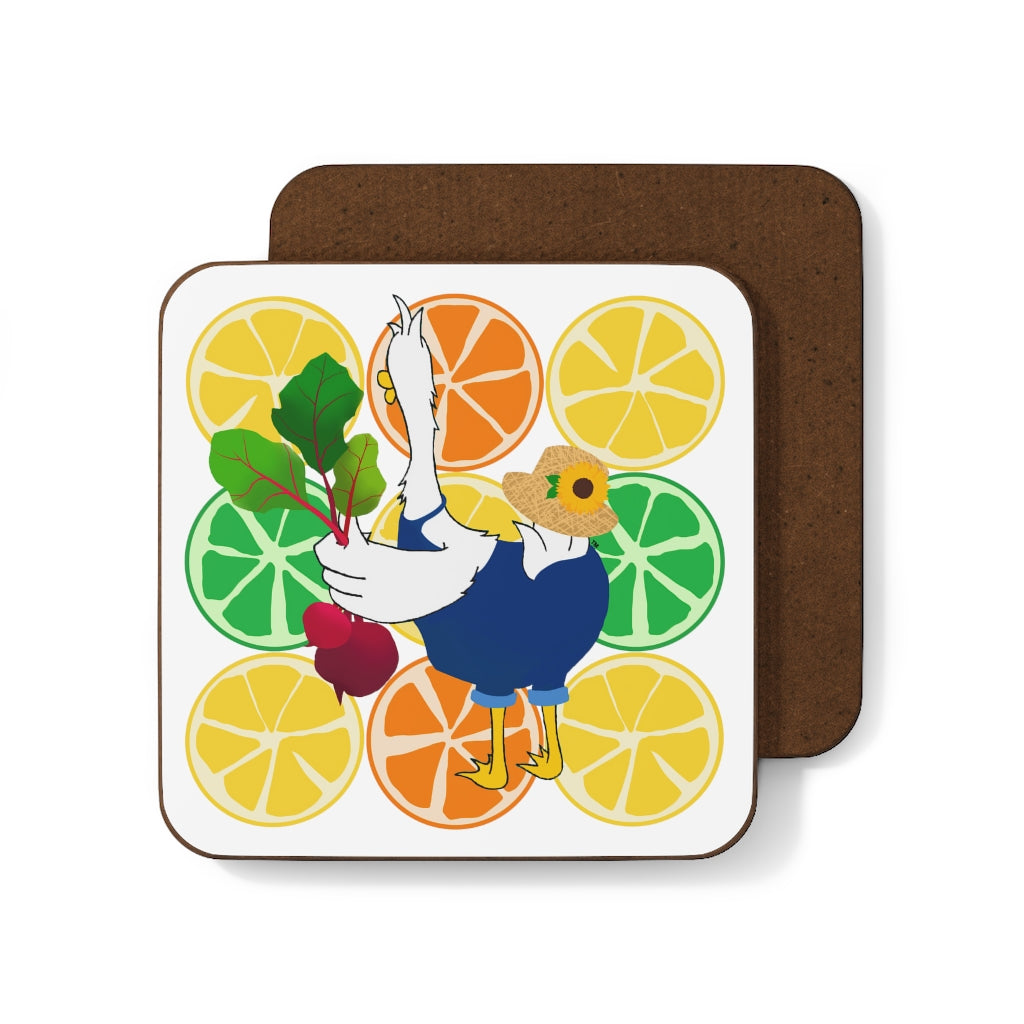 Farmer Duck Butt™ Hardboard Back Coaster