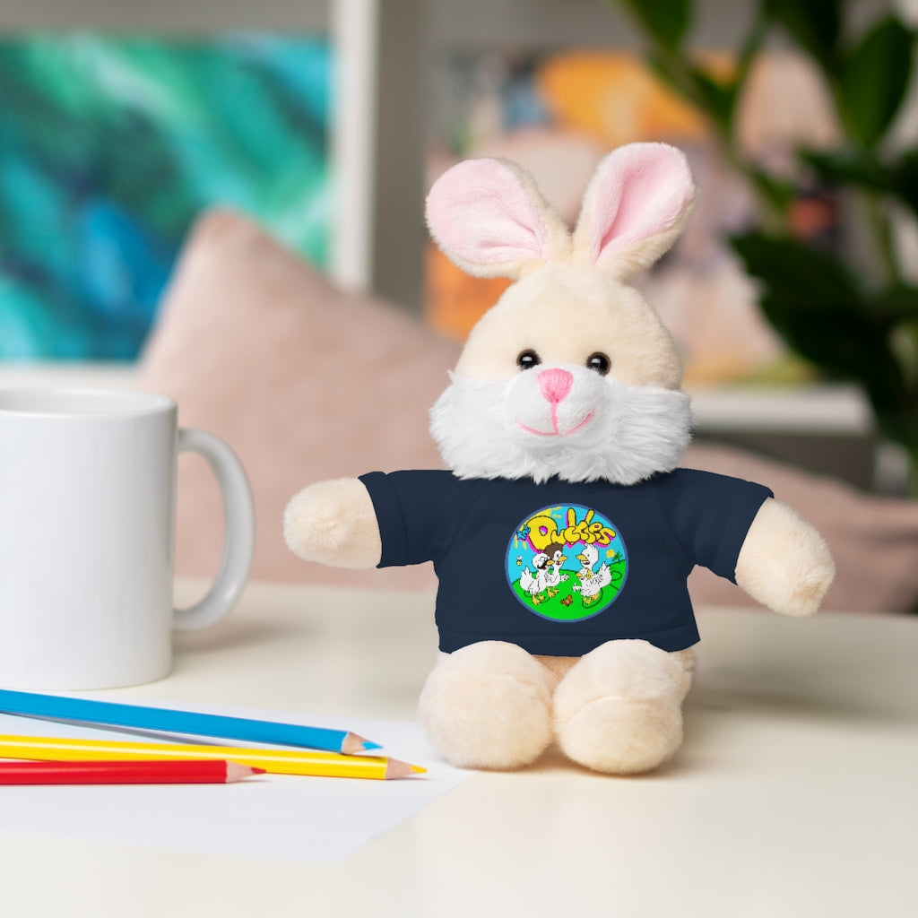 The Duckles™ Merch-Wearing Stuffed Animals with Tee