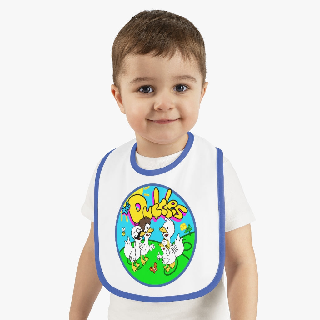 The Duckles™ Baby Contrast Trim Jersey Bib