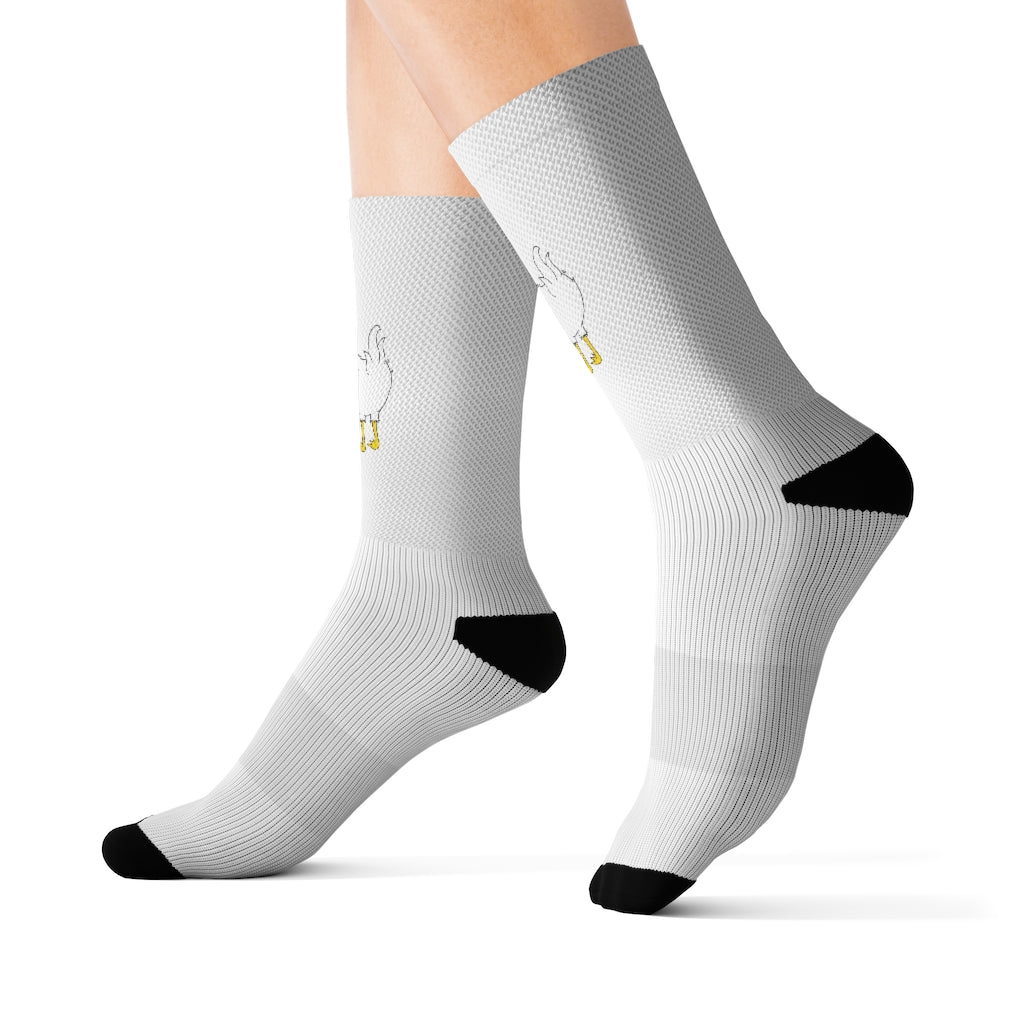 Duck Butt™ Socks in White