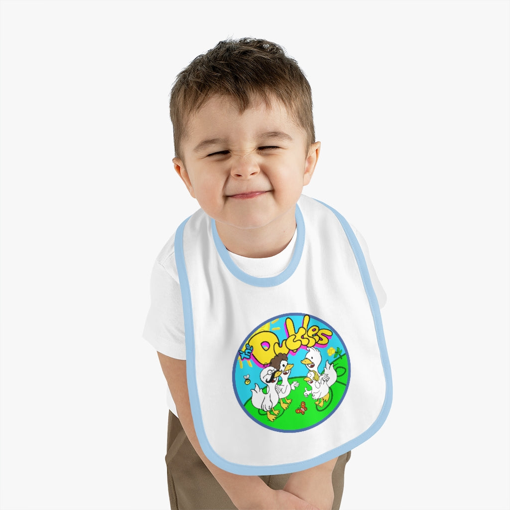 The Duckles™ Baby Contrast Trim Jersey Bib