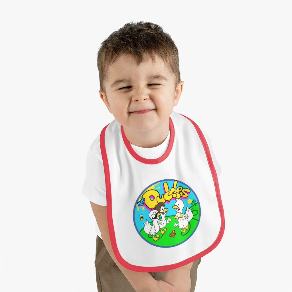 The Duckles™ Baby Contrast Trim Jersey Bib