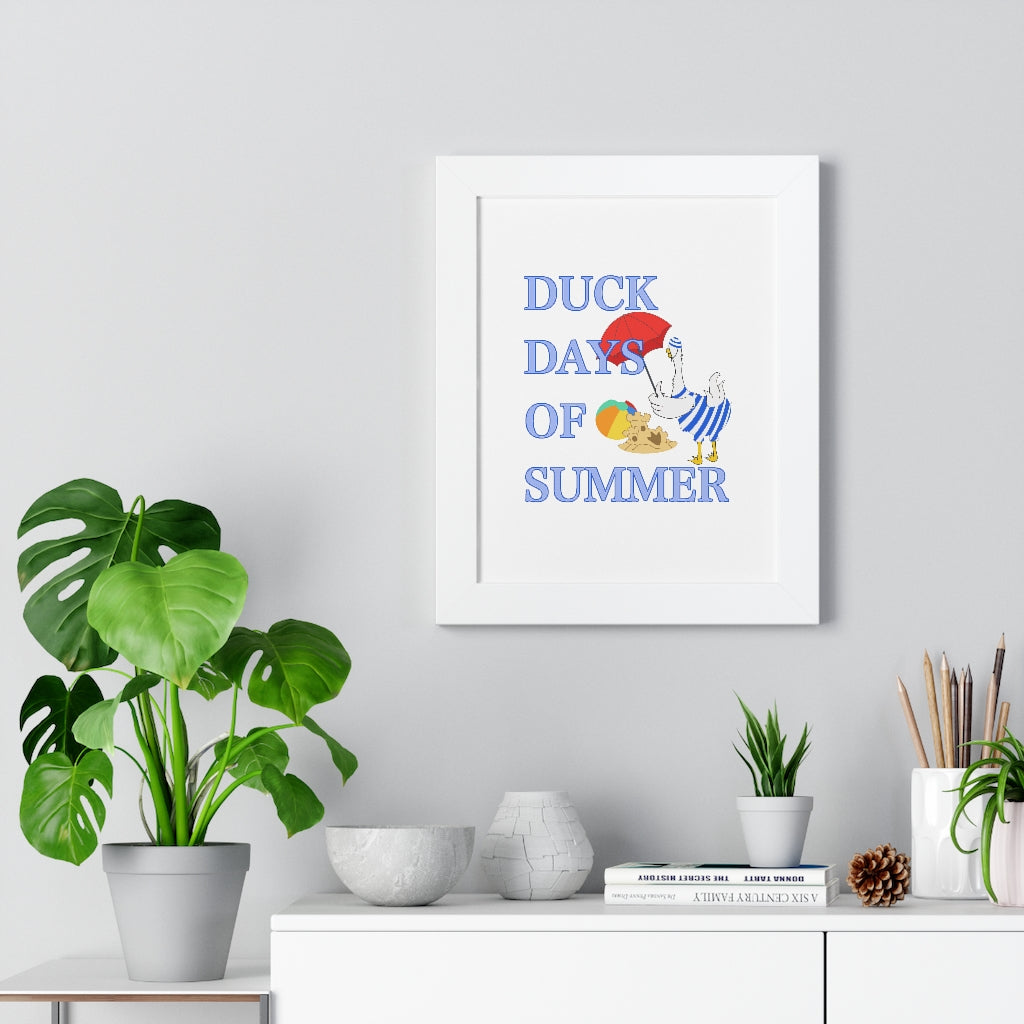 Duck Days of Summer Framed Vertical Poster