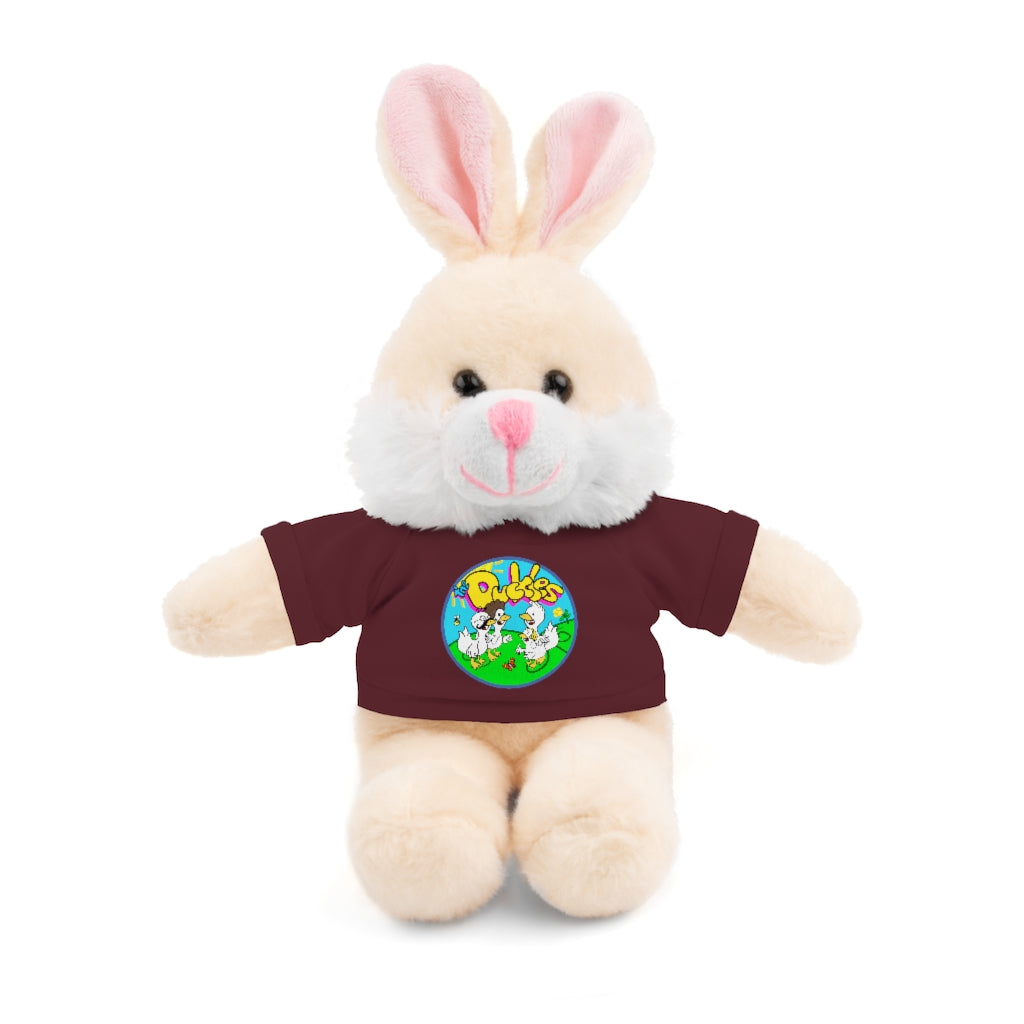 The Duckles™ Merch-Wearing Stuffed Animals with Tee