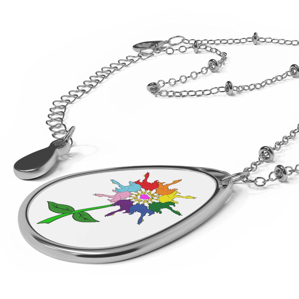 Duck Butt™ Unity Flower Oval Necklace