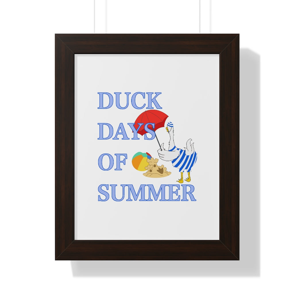 Duck Days of Summer Framed Vertical Poster