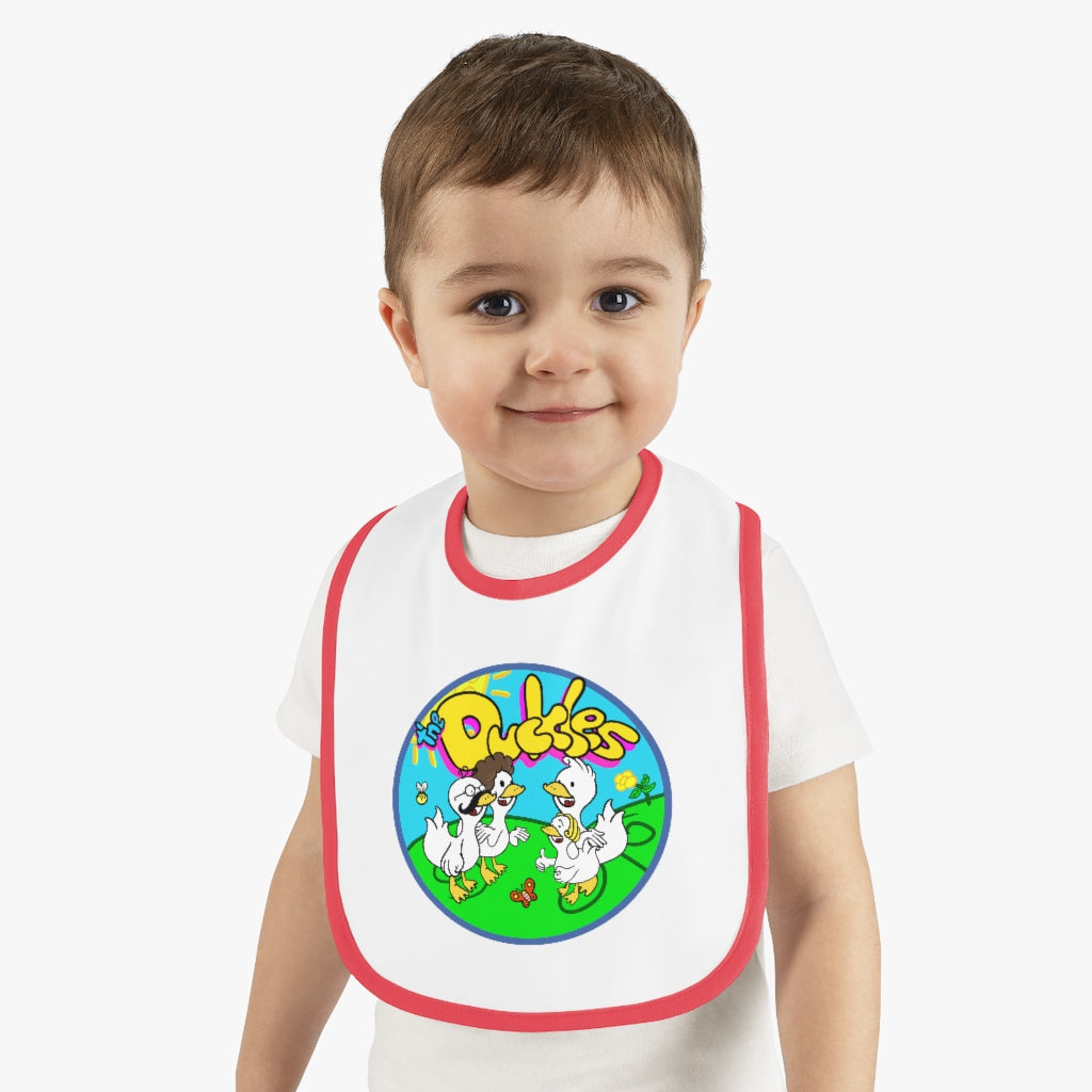The Duckles™ Baby Contrast Trim Jersey Bib