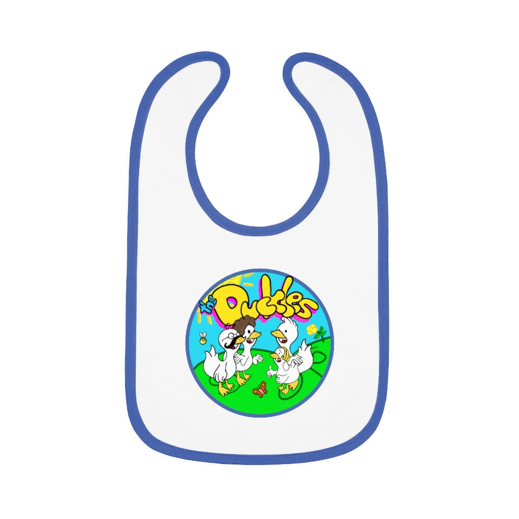 The Duckles™ Baby Contrast Trim Jersey Bib