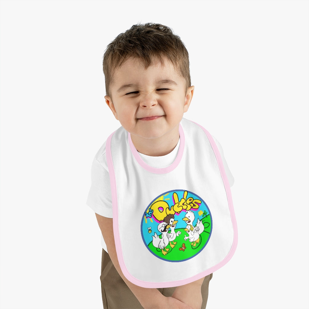 The Duckles™ Baby Contrast Trim Jersey Bib