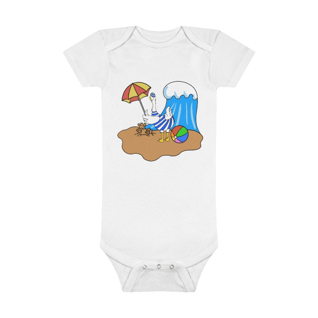 Beach Duck Butt™ Onesie® Organic Baby Bodysuit