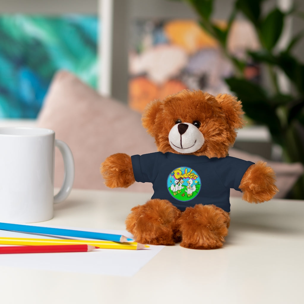 The Duckles™ Merch-Wearing Stuffed Animals with Tee