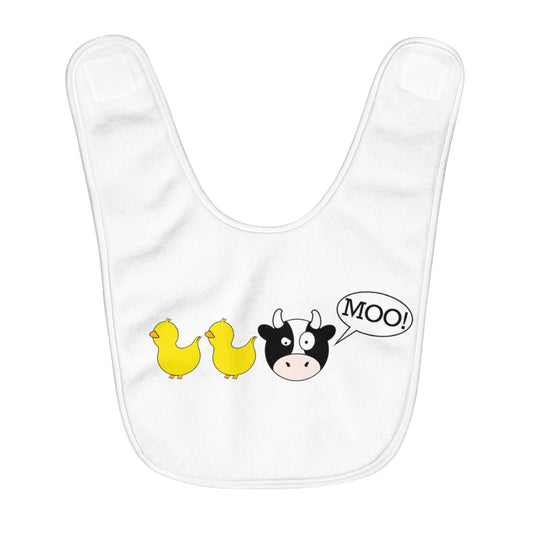 DuckDuckMoo! Fleece Baby Bib