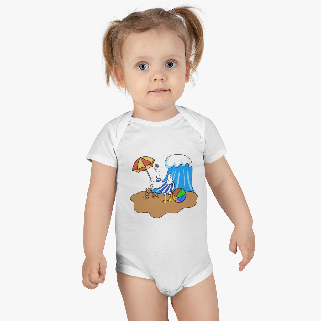 Beach Duck Butt™ Onesie® Organic Baby Bodysuit