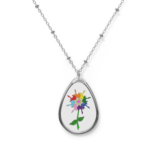 Duck Butt™ Unity Flower Oval Necklace