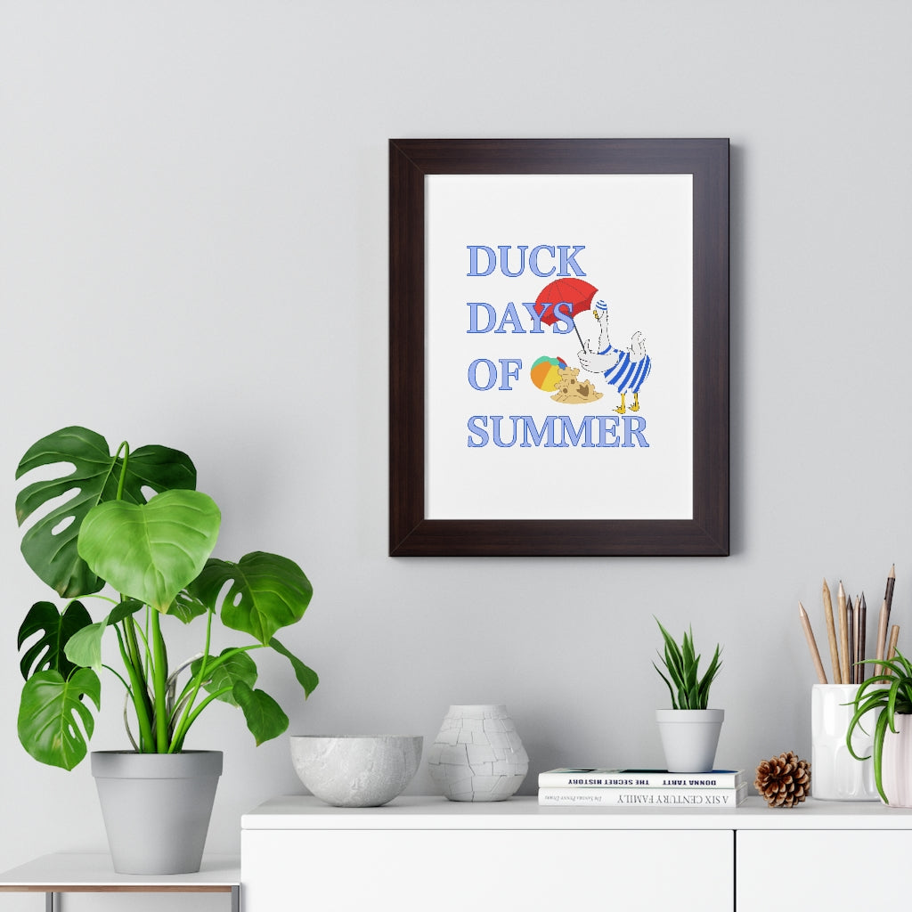 Duck Days of Summer Framed Vertical Poster