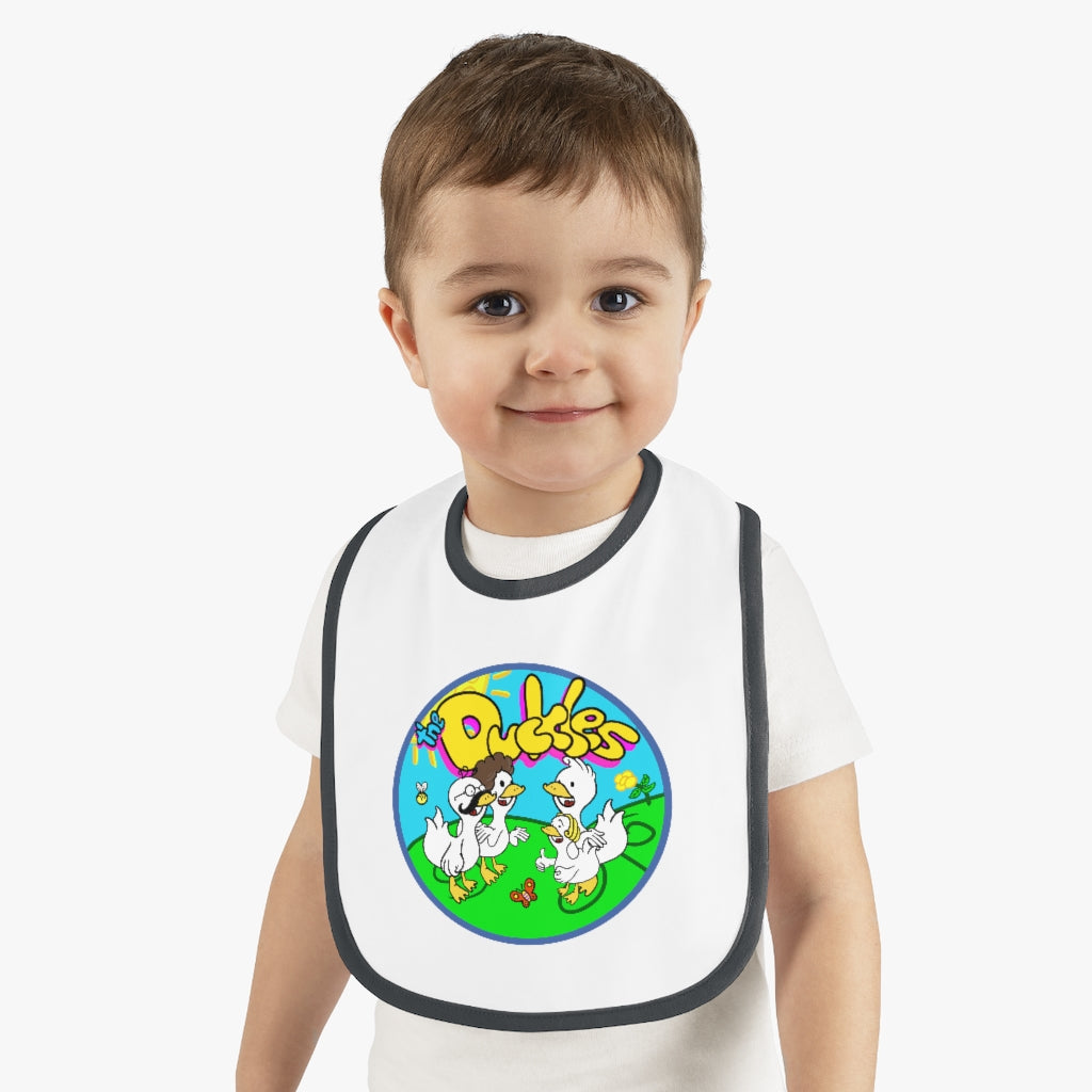 The Duckles™ Baby Contrast Trim Jersey Bib