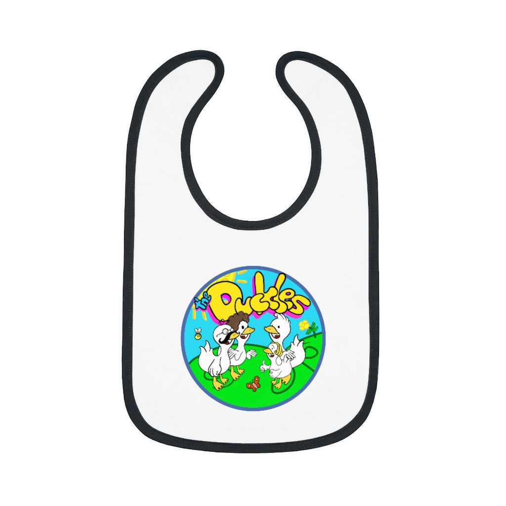 The Duckles™ Baby Contrast Trim Jersey Bib