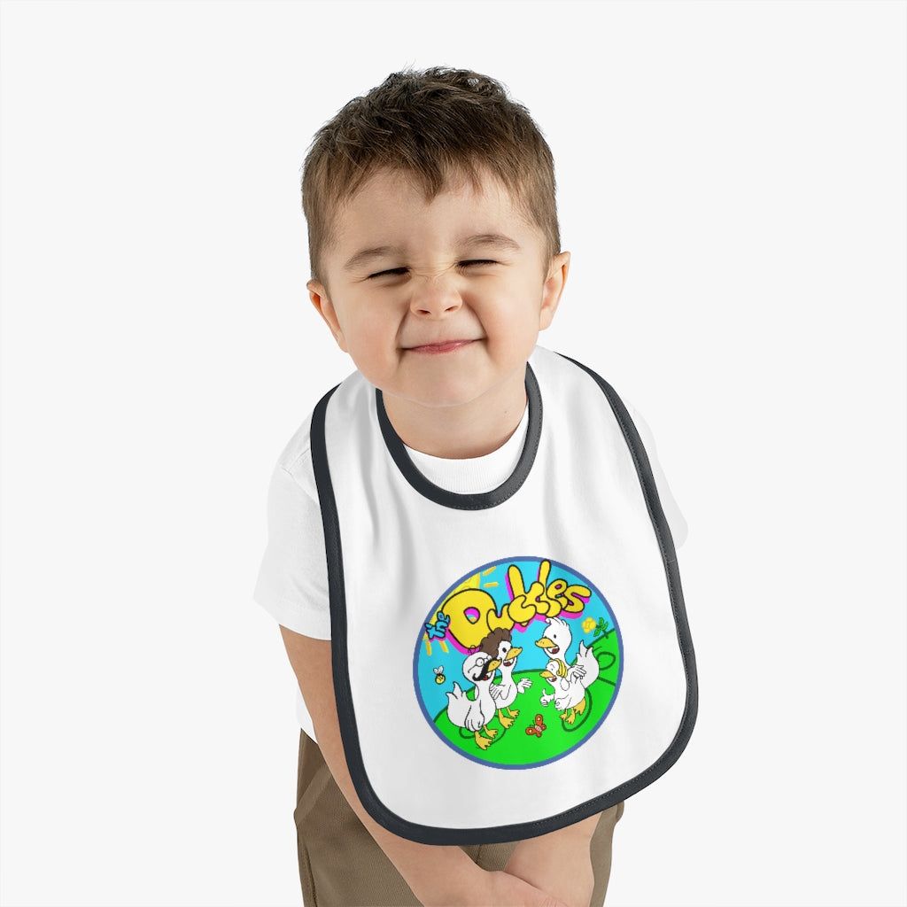 The Duckles™ Baby Contrast Trim Jersey Bib