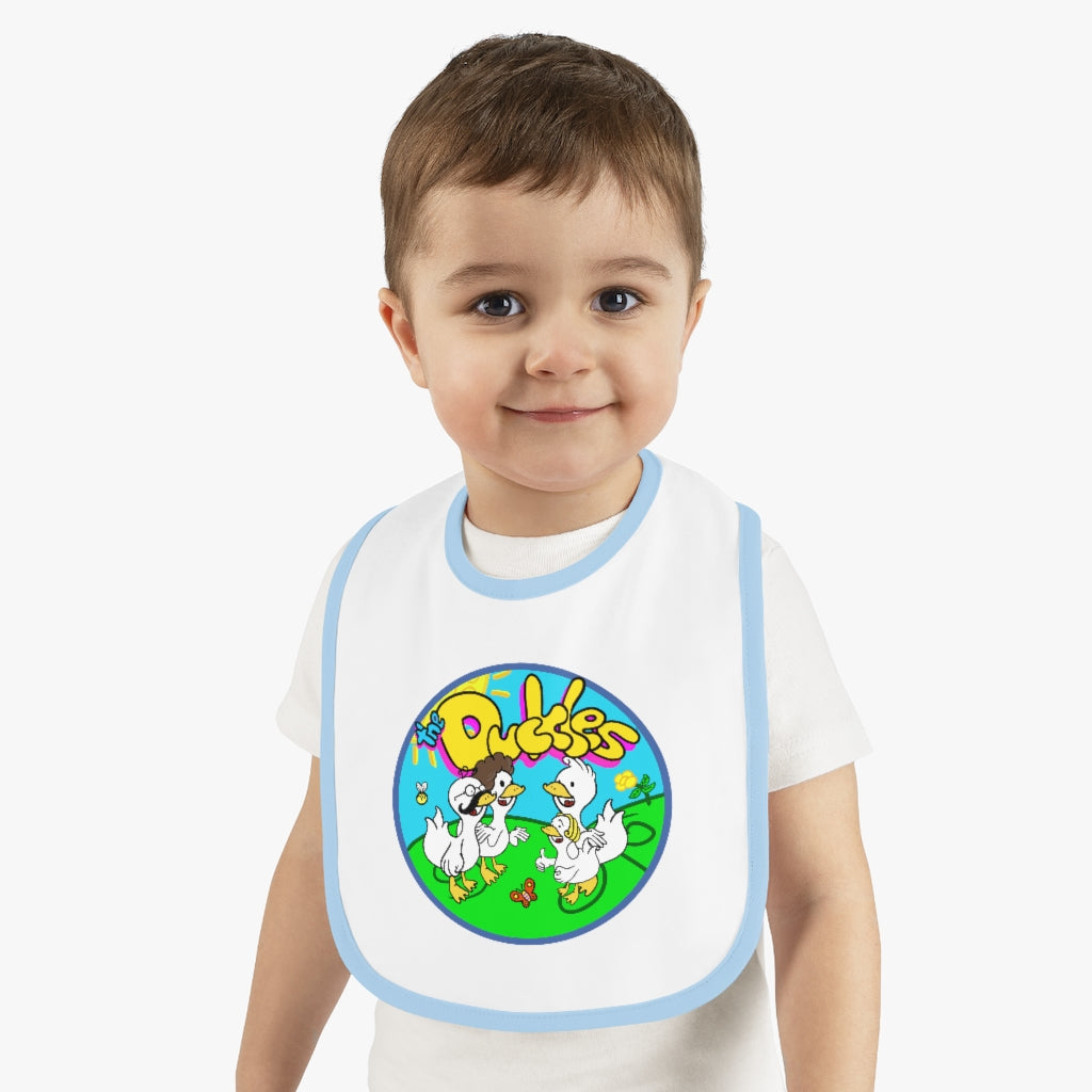 The Duckles™ Baby Contrast Trim Jersey Bib