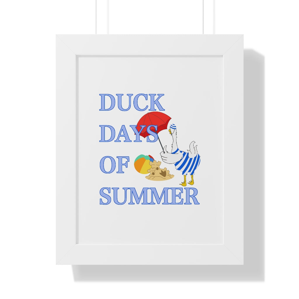 Duck Days of Summer Framed Vertical Poster
