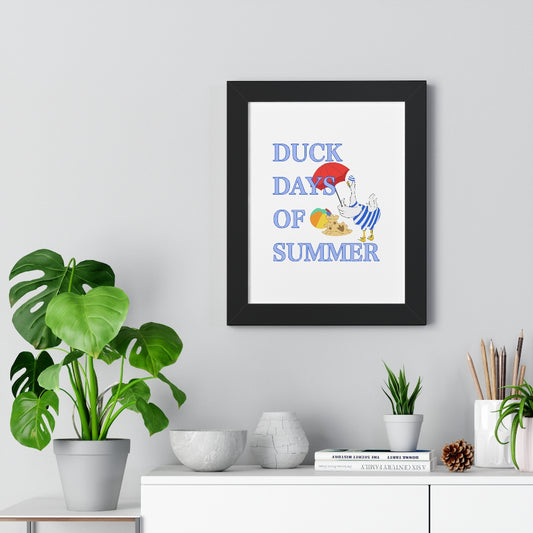 Duck Days of Summer Framed Vertical Poster