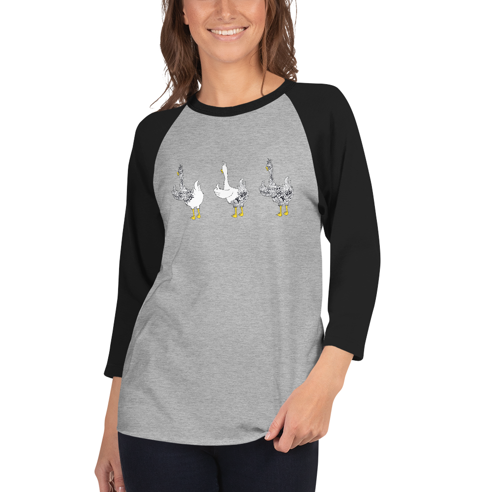 Be Kind Duck Butt 3/4 sleeve raglan shirt
