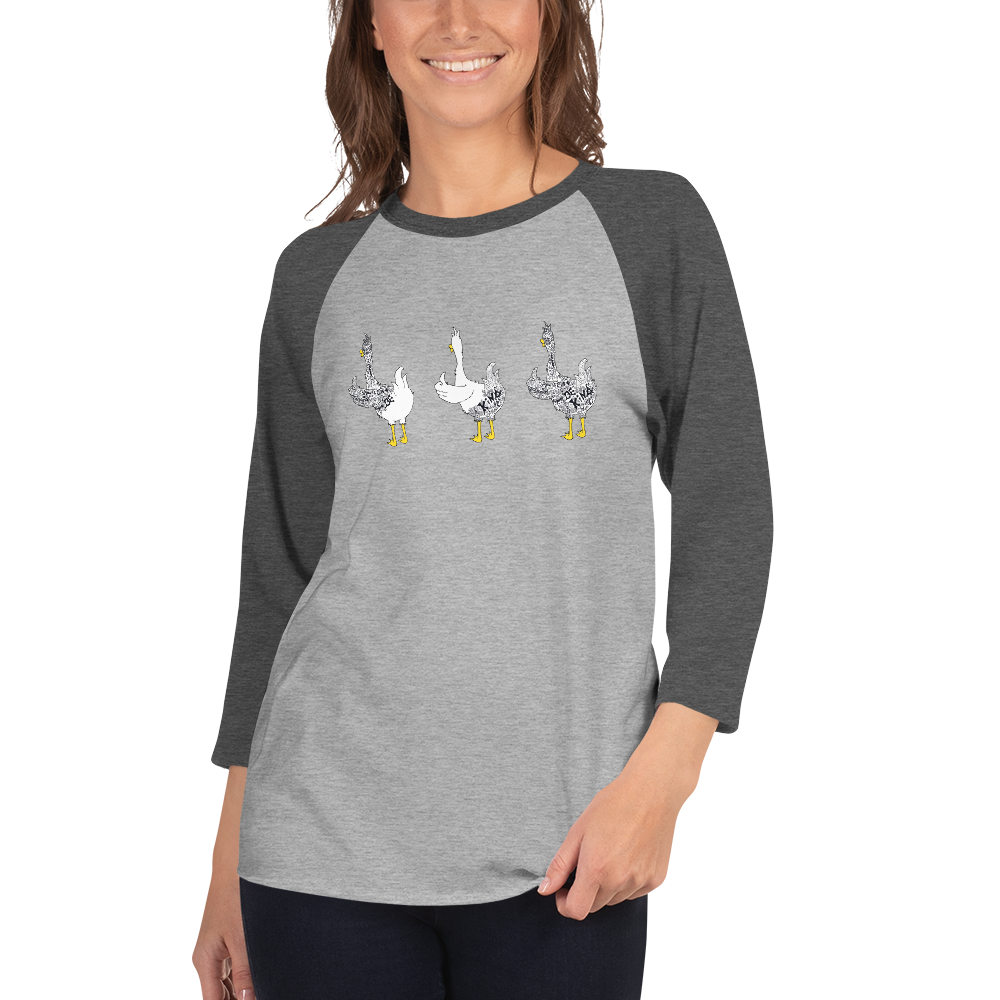 Be Kind Duck Butt 3/4 sleeve raglan shirt