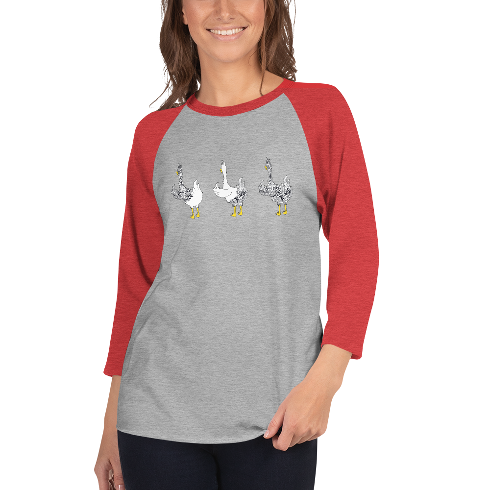 Be Kind Duck Butt 3/4 sleeve raglan shirt