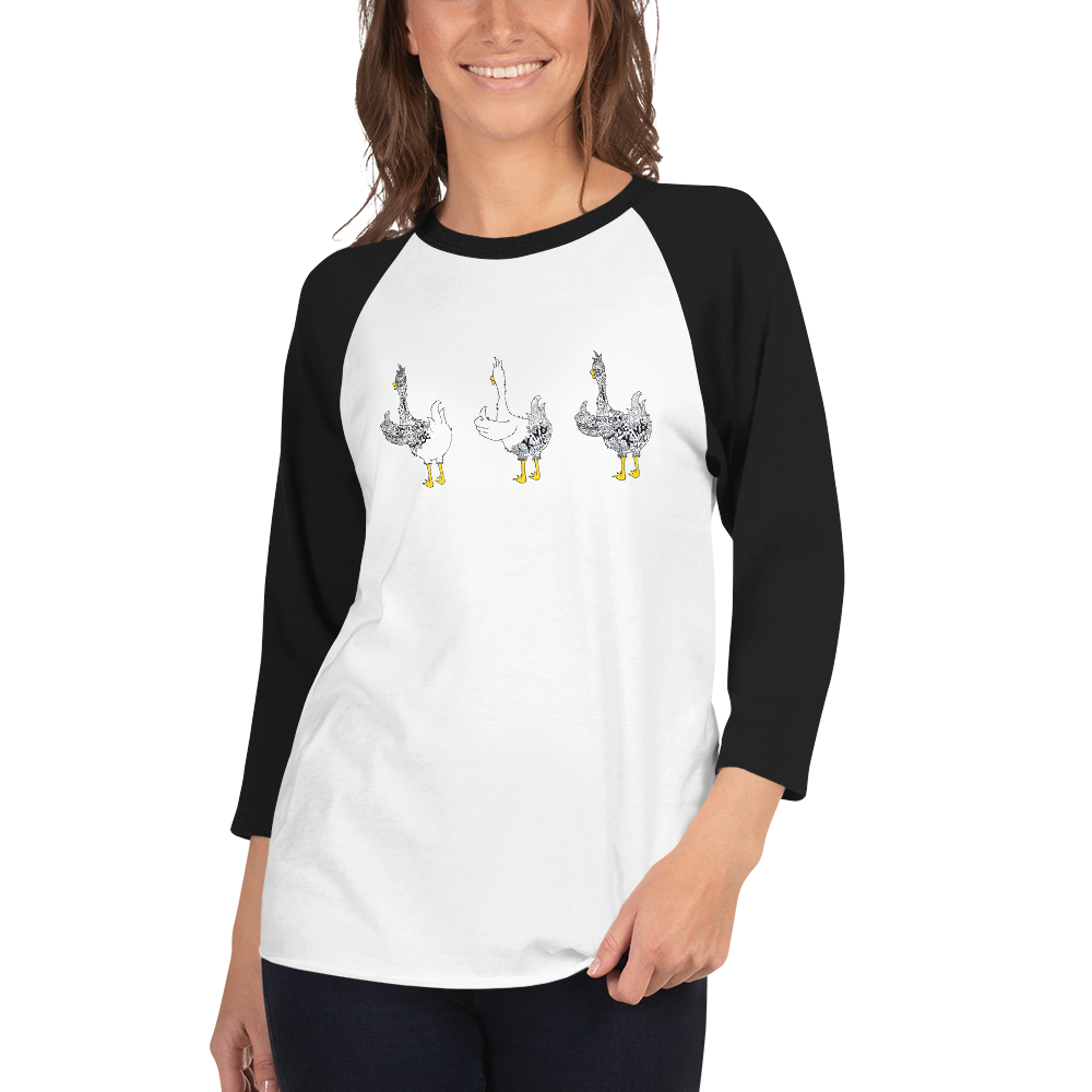 Be Kind Duck Butt 3/4 sleeve raglan shirt