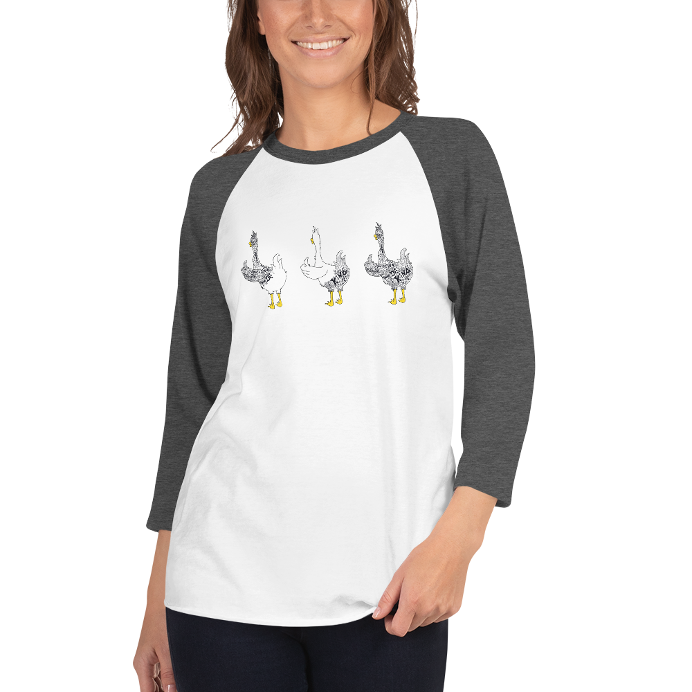 Be Kind Duck Butt 3/4 sleeve raglan shirt