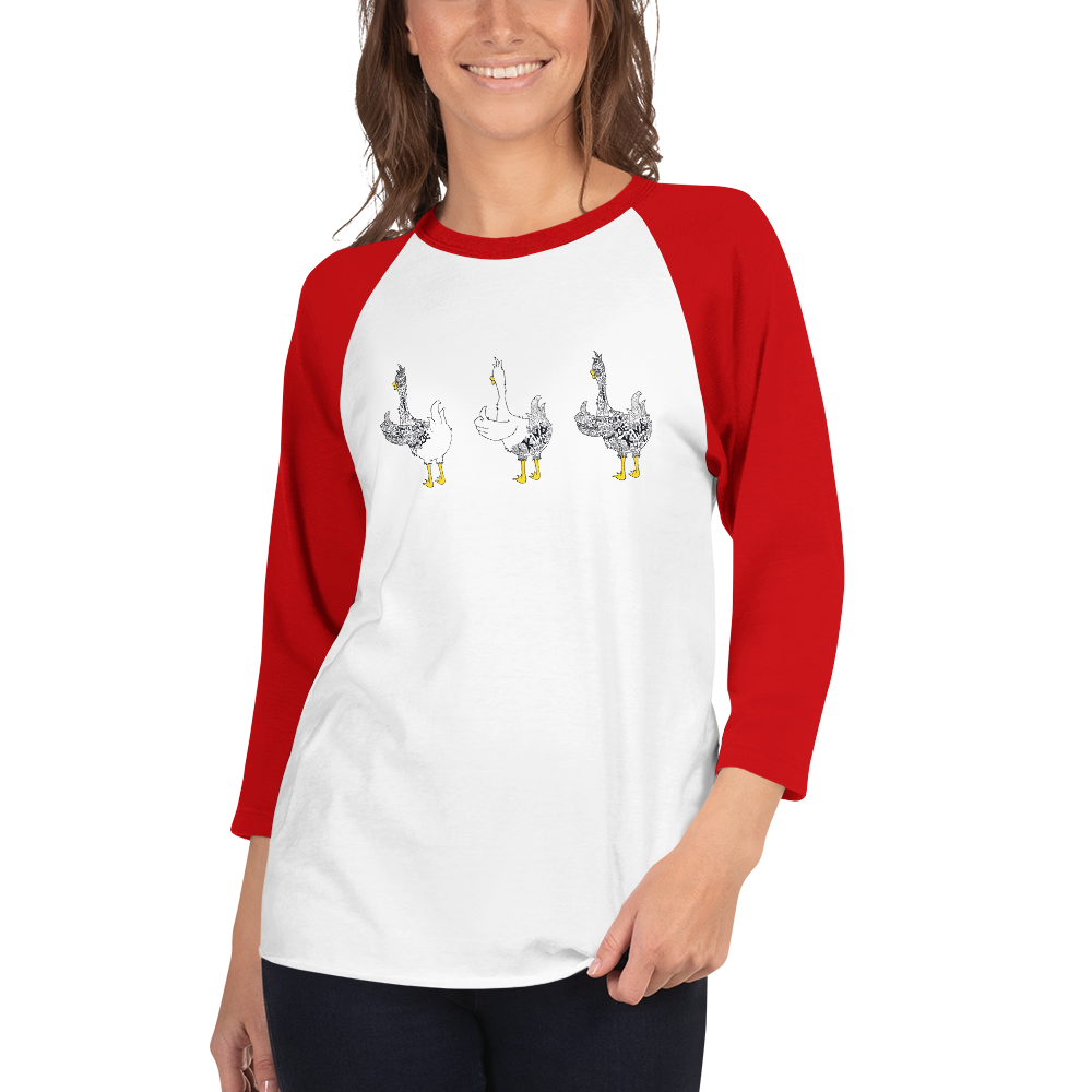 Be Kind Duck Butt 3/4 sleeve raglan shirt