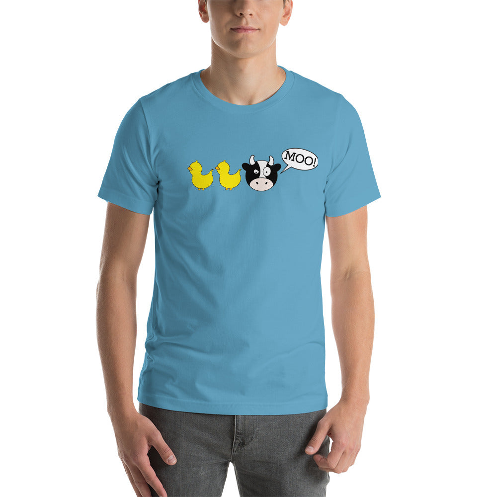 DuckDuckMoo! Unisex t-shirt